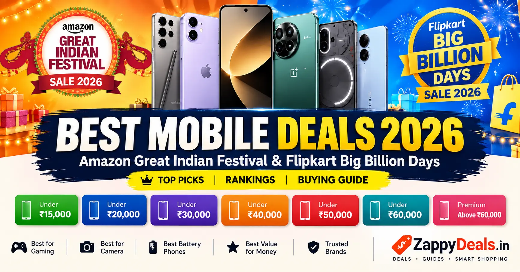 Best Mobiles to Buy in Amazon & Flipkart Sale 2026 – Budget-Wise Rankings