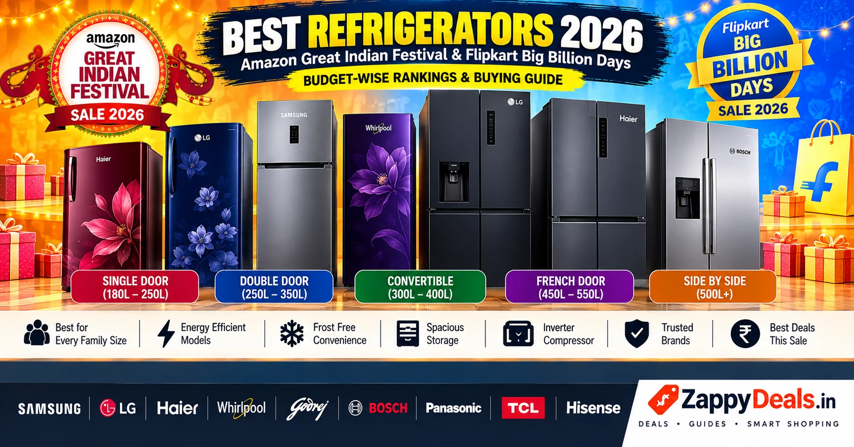 Best Refrigerators to Buy in Amazon & Flipkart Sale 2026 – Budget-Wise Rankings